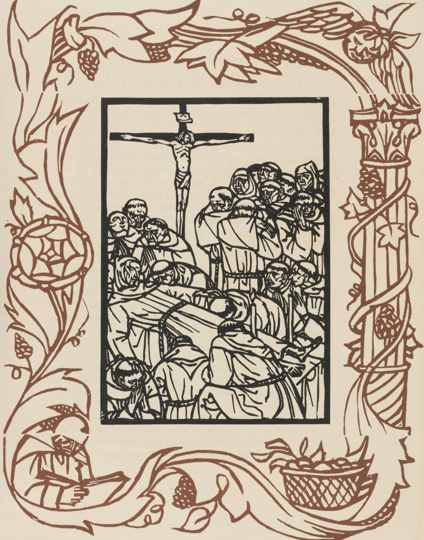 Mile Bernard, Composition (Morane, No. 100), Les Petites Fleurs De St. Franoise, Woodcut