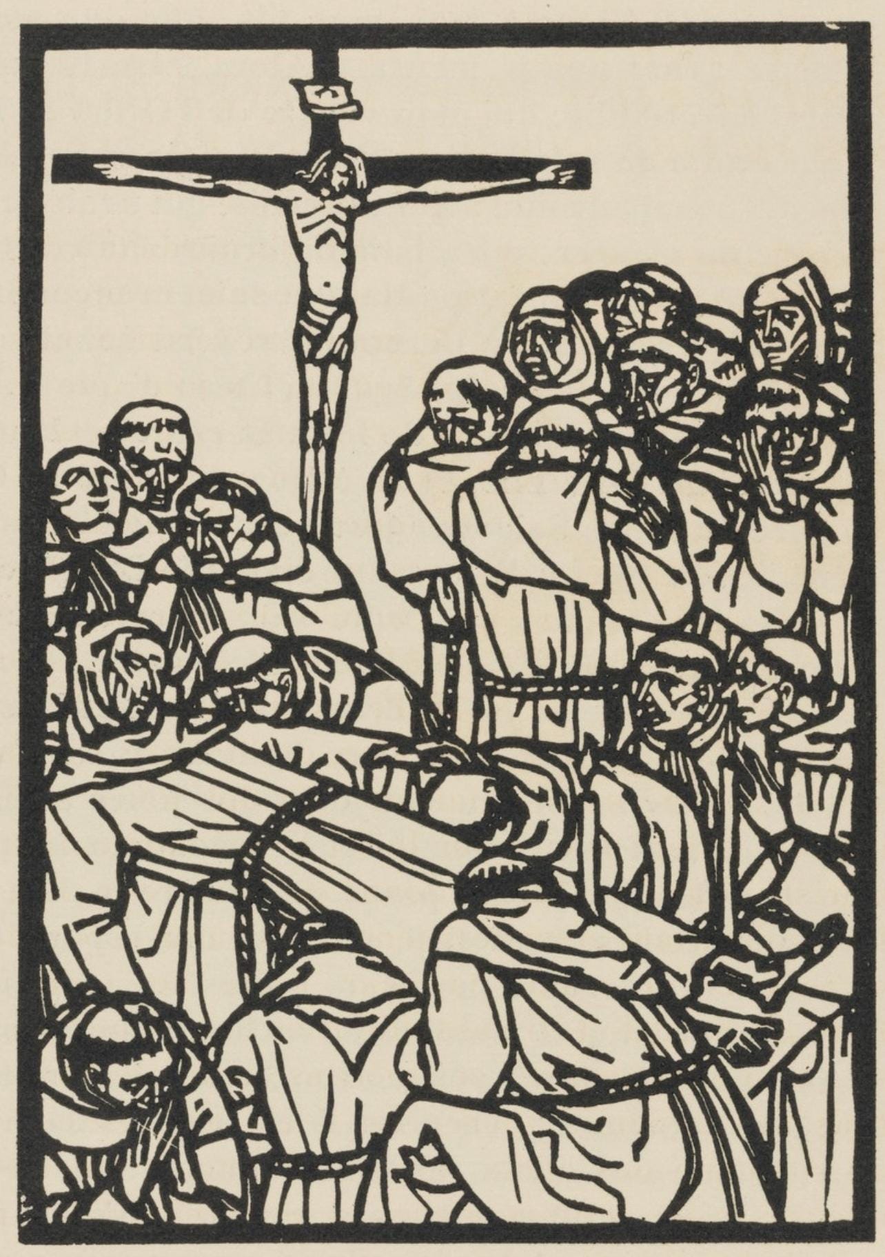 Mile Bernard, Composition (Morane, No. 100), Les Petites Fleurs De St. Franoise, Woodcut