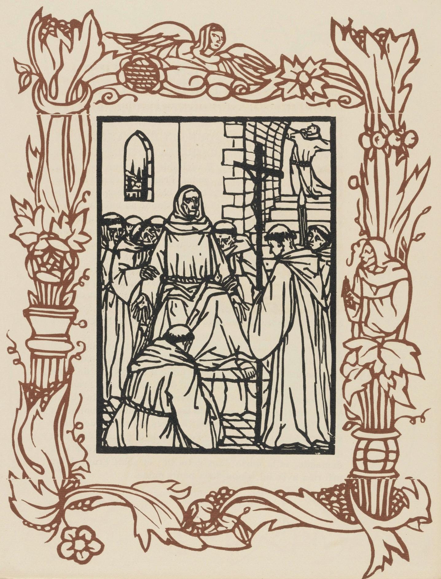 Mile Bernard, Composition (Morane, No. 100), Les Petites Fleurs De St. Franoise, Woodcut