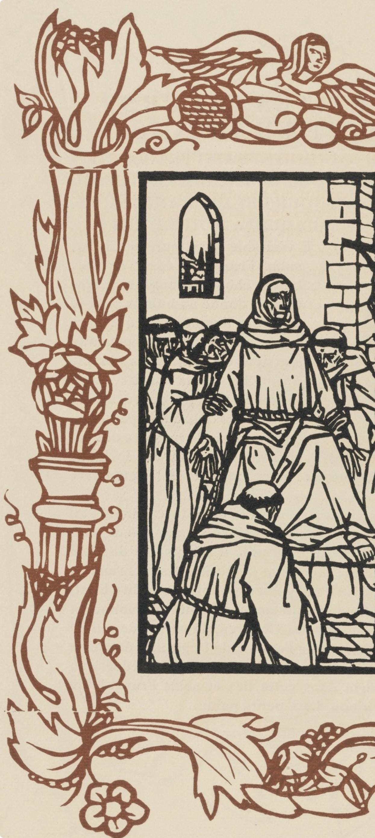 Mile Bernard, Composition (Morane, No. 100), Les Petites Fleurs De St. Franoise, Woodcut