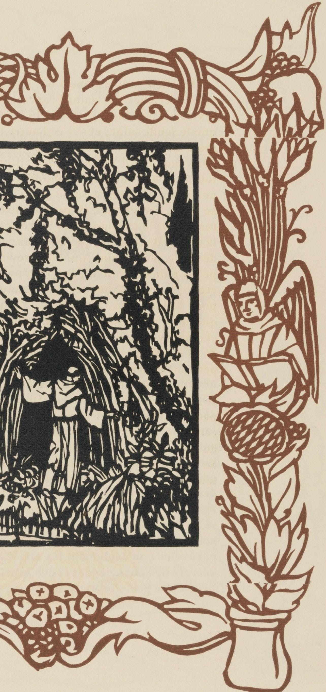 Mile Bernard, Composition (Morane, No. 100), Les Petites Fleurs De St. Franoise, Woodcut
