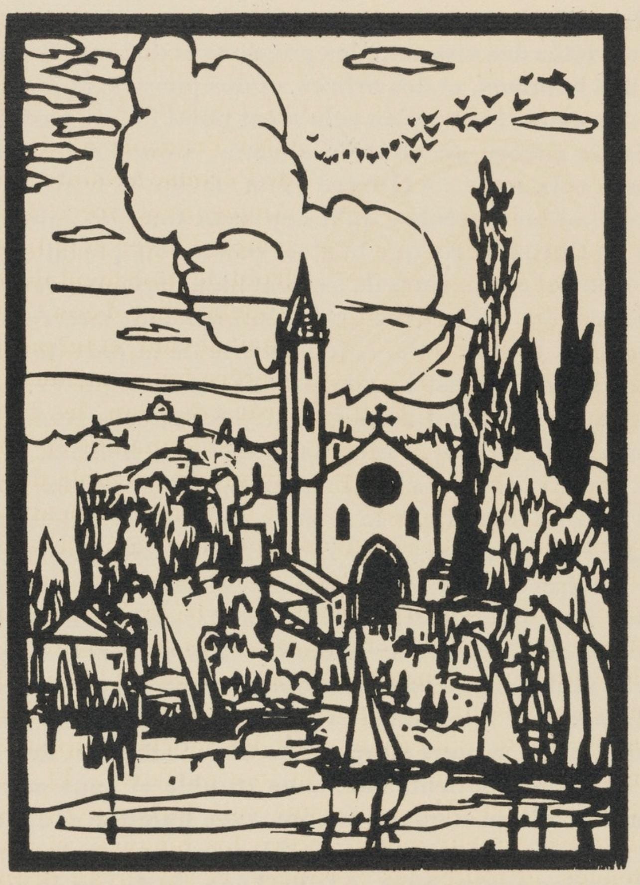 Mile Bernard, Composition (Morane, No. 100), Les Petites Fleurs De St. Franoise, Woodcut