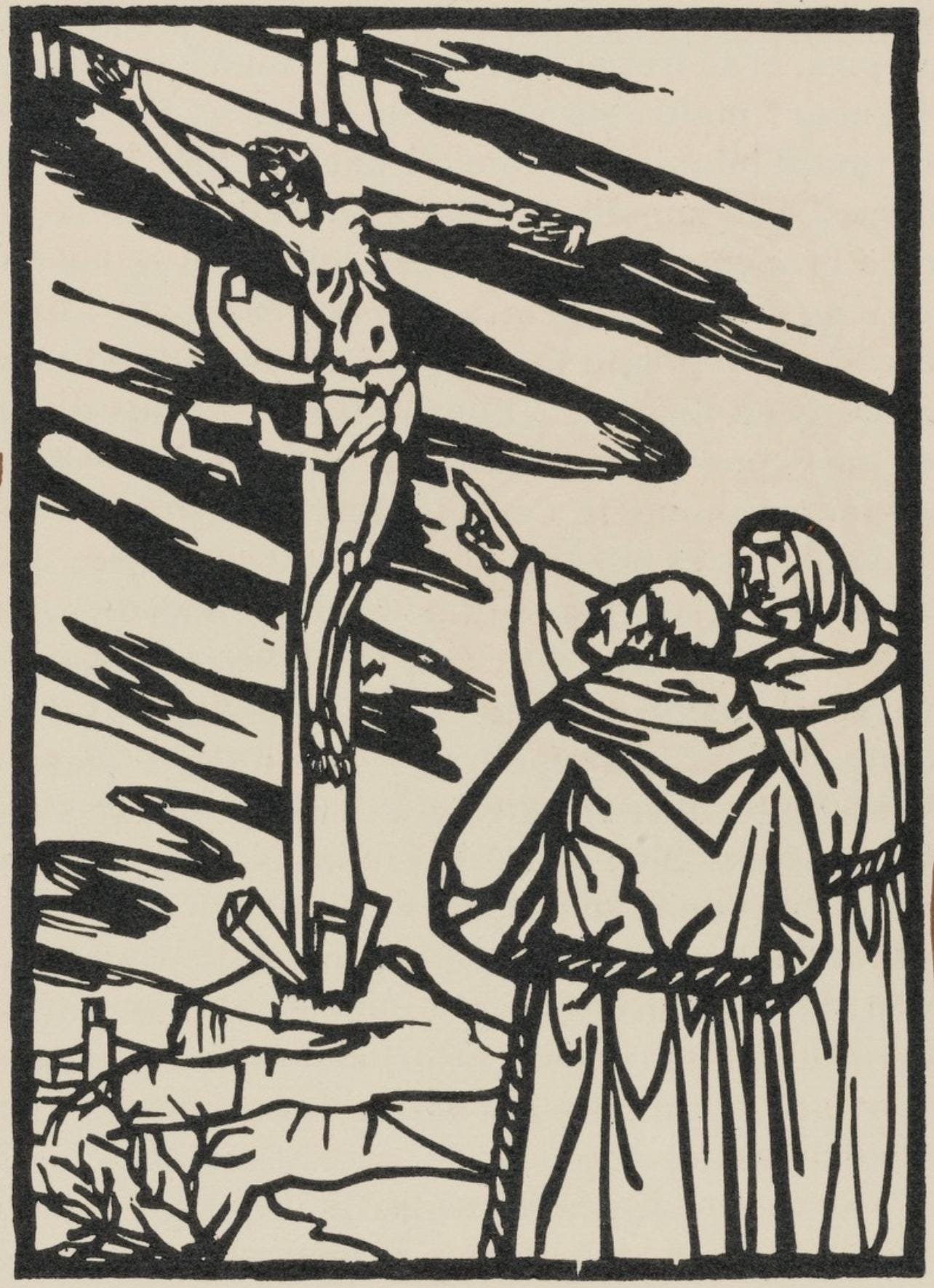 Mile Bernard, Composition (Morane, No. 100), Les Petites Fleurs De St. Franoise, Woodcut