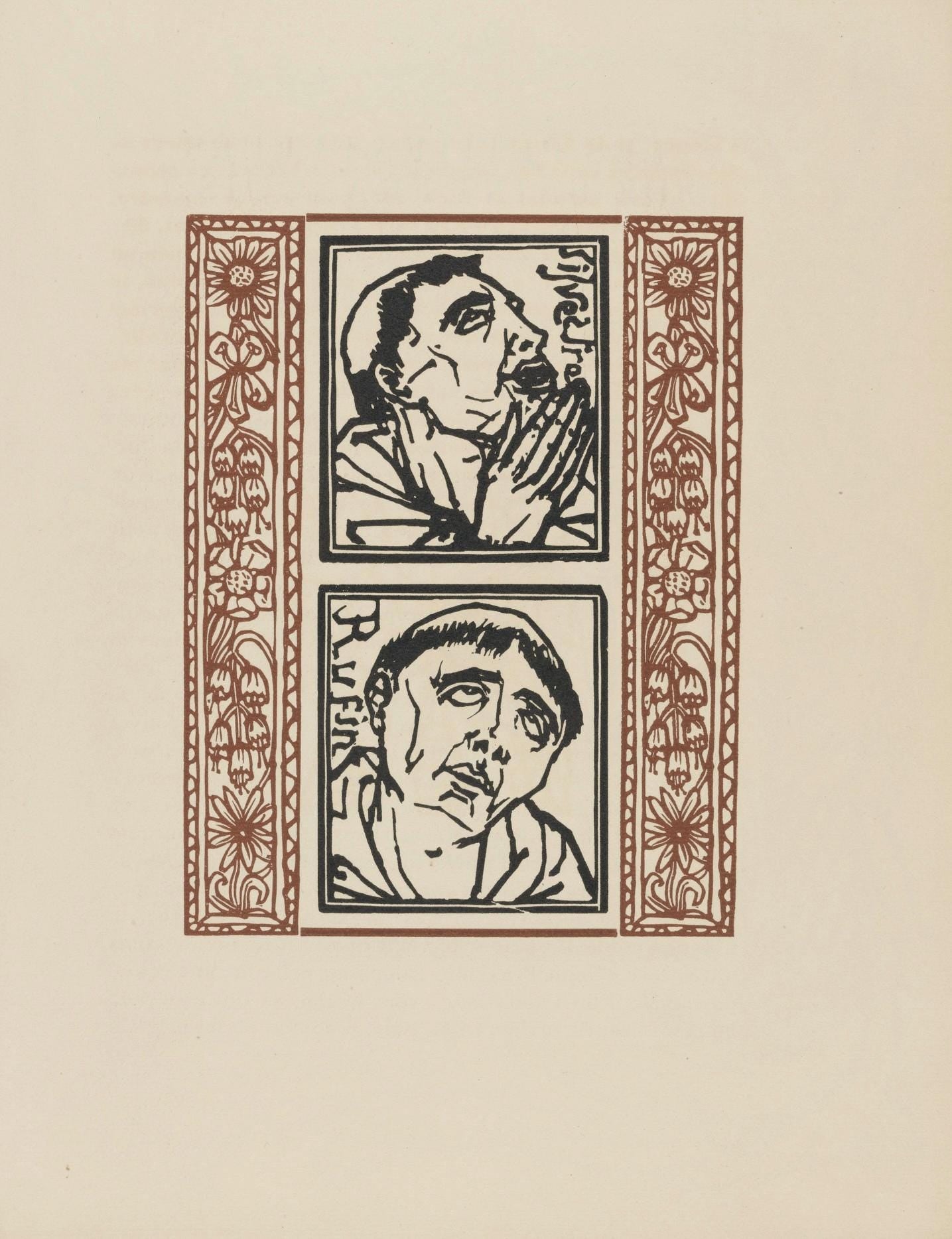 Mile Bernard, Composition (Morane, No. 100), Les Petites Fleurs De St. Franoise, Woodcut