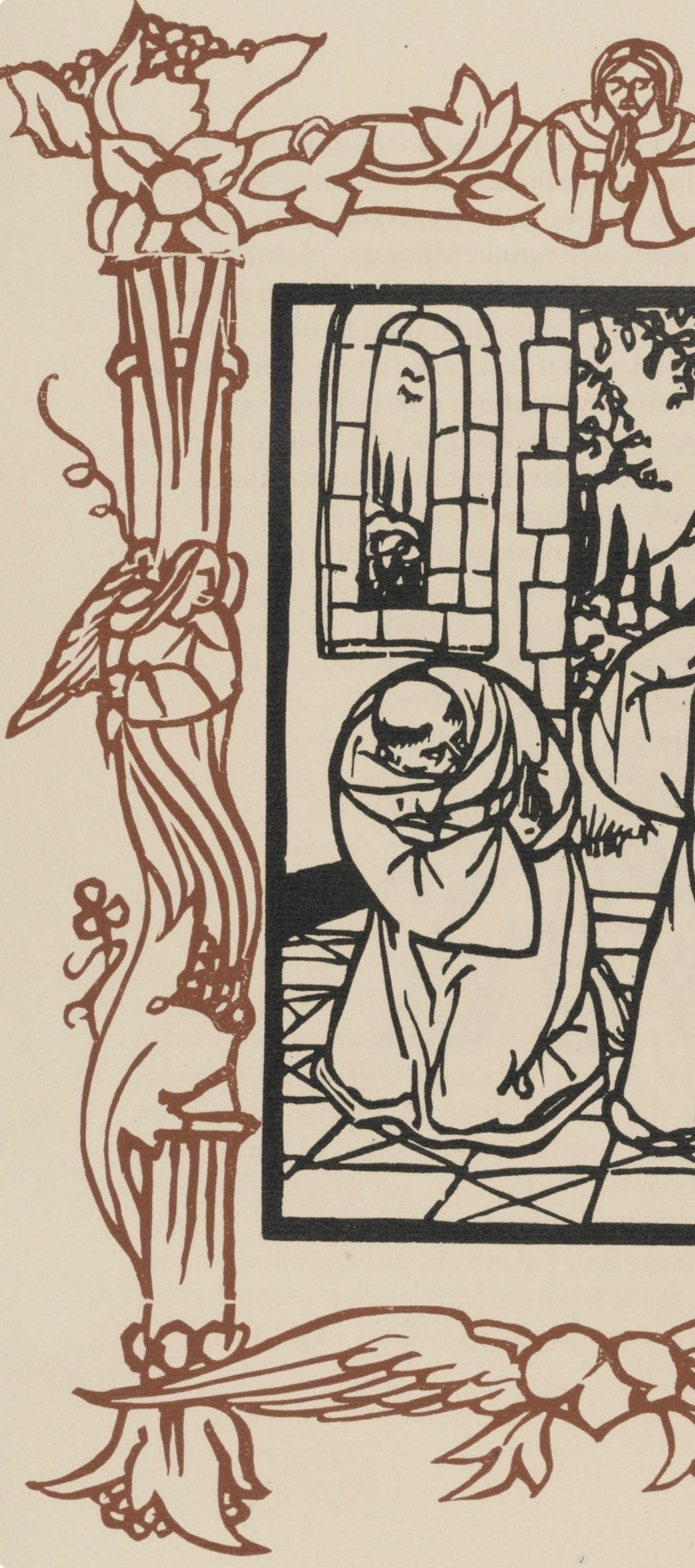 Mile Bernard, Composition (Morane, No. 100), Les Petites Fleurs De St. Franoise, Woodcut