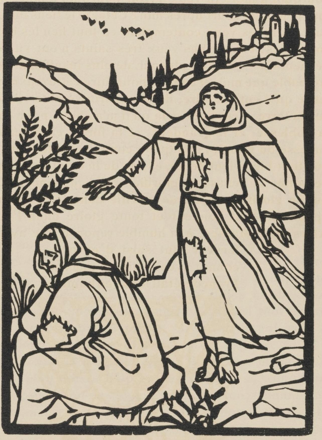 Mile Bernard, Composition (Morane, No. 100), Les Petites Fleurs De St. Franoise, Woodcut