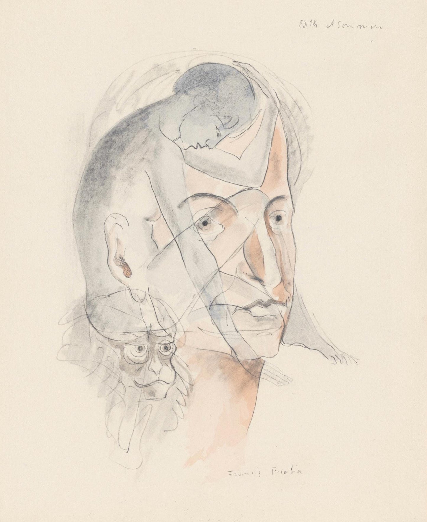 Francis Picabia, Composition, Le Peseur D'Mes (The Weigher Of Souls), Lithograph