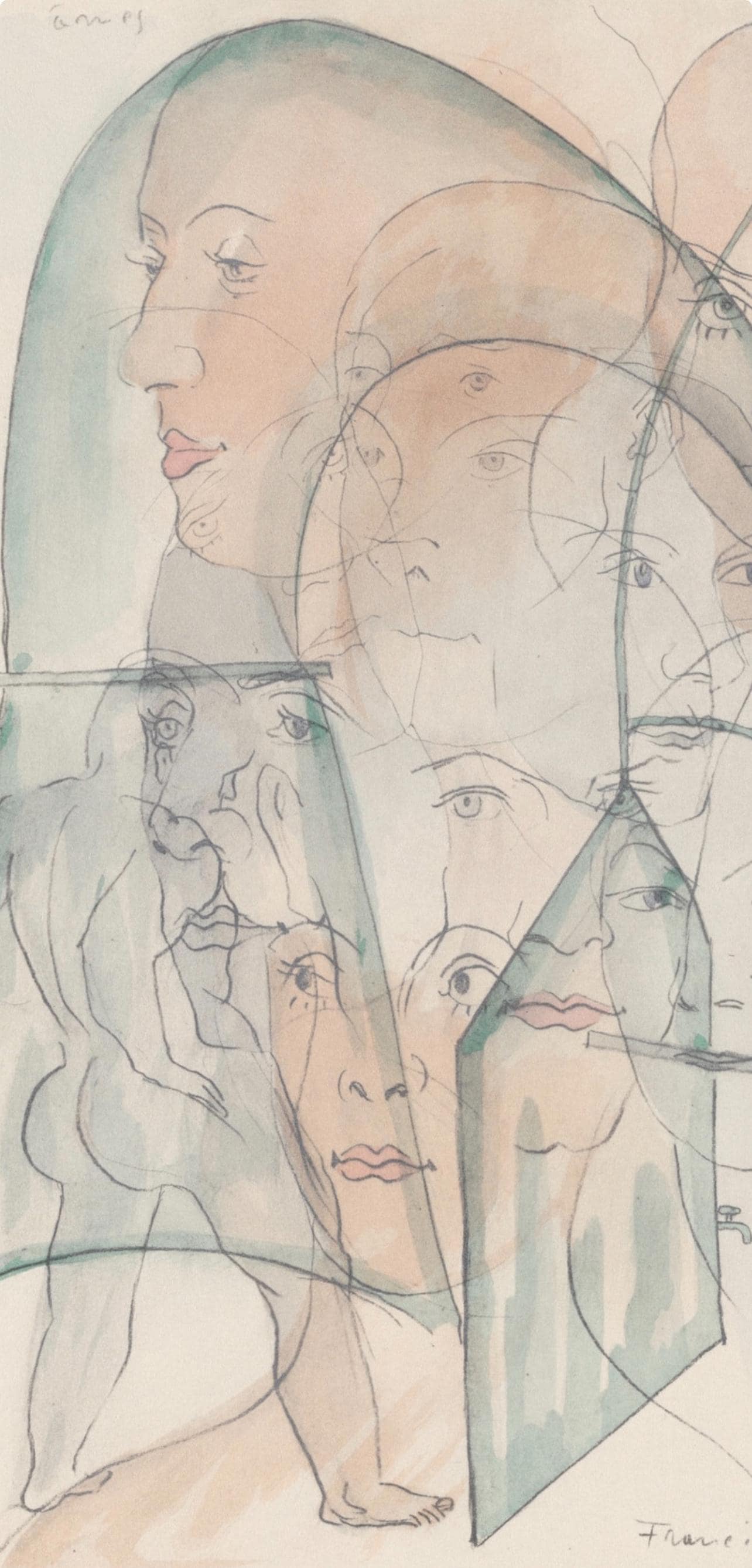 Francis Picabia, Composition, Le Peseur D'Mes (The Weigher Of Souls), Lithograph