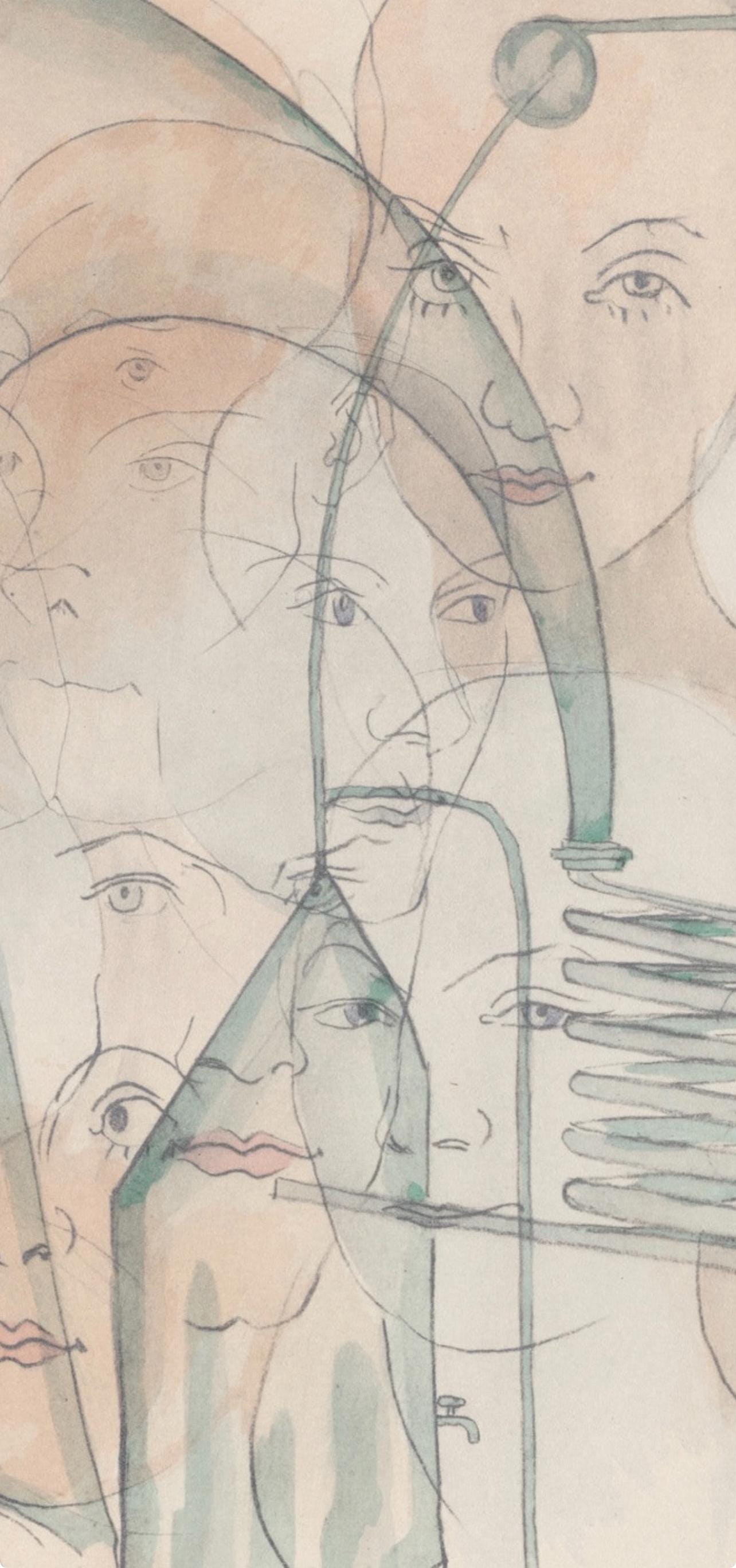 Francis Picabia, Composition, Le Peseur D'Mes (The Weigher Of Souls), Lithograph