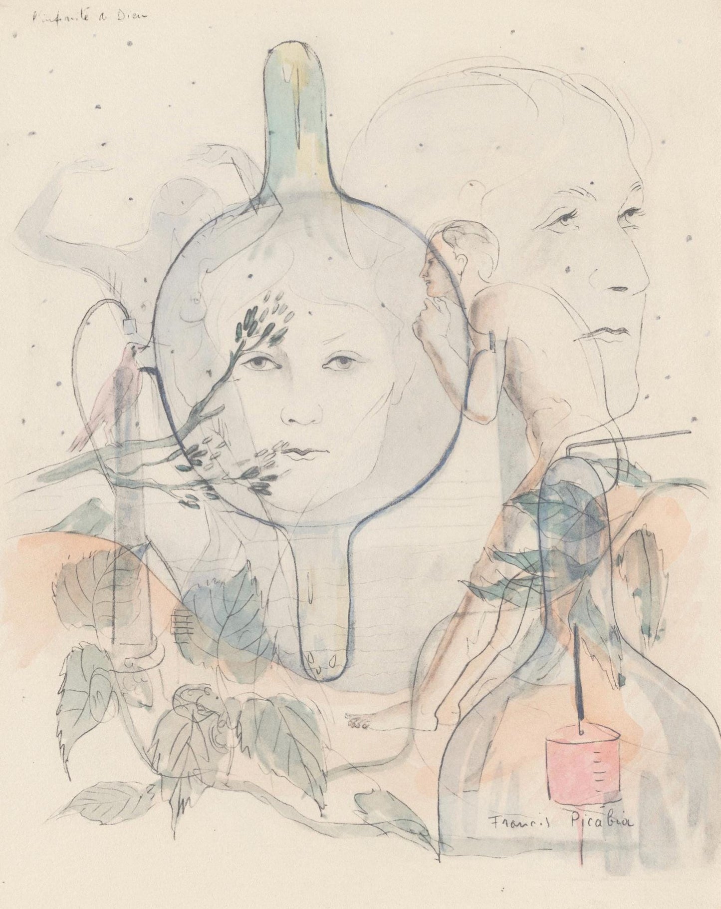 Francis Picabia, Composition, Le Peseur D'Mes (The Weigher Of Souls), Lithograph