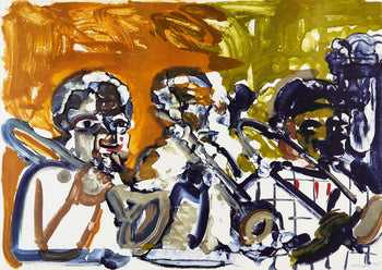 Romare Bearden, Brass Section (Gelburd/Rosenberg 70-77), Jazz Series, Lithograph