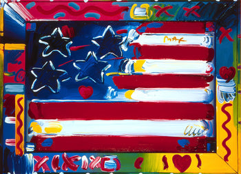 Peter Max, America, 2000, 1999, Hand Signed, Official Edition Offset Lithograph