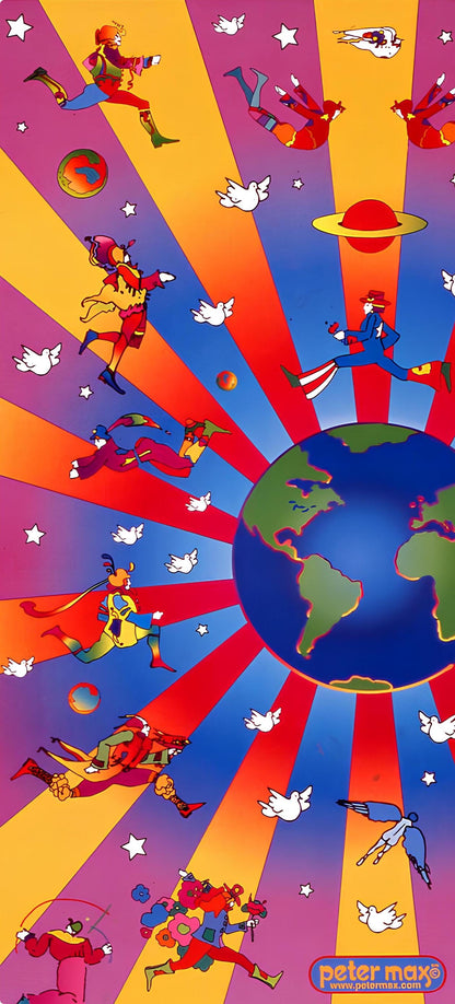 Peter Max, Earth Day, 2000, Hand Signed, Official Edition Offset Lithograph