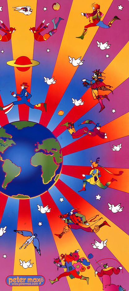 Peter Max, Earth Day, 2000, Hand Signed, Official Edition Offset Lithograph