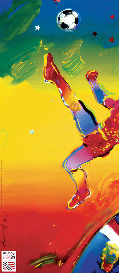 Peter Max, World Cup '94, 1994, Hand Signed, Official Edition Offset Lithograph