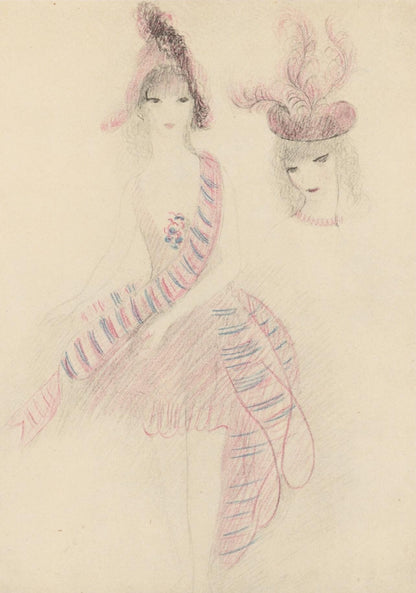 Marie Laurencin, Composition, Les Biches, Lithograph
