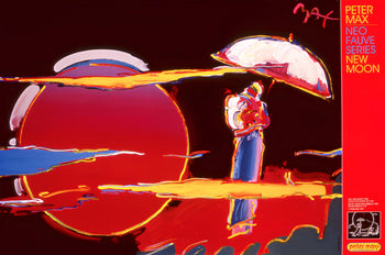 Peter Max, New Moon, 1999, Hand Signed, Official Edition Offset Lithograph