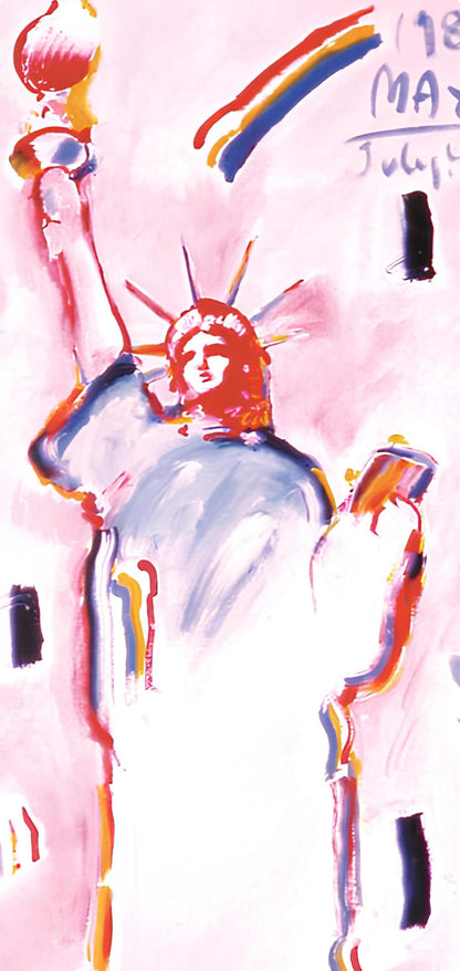 Peter Max, Statue Of Liberty Ii, 2000, Hand Signed, Official Edition Offset Lithograph