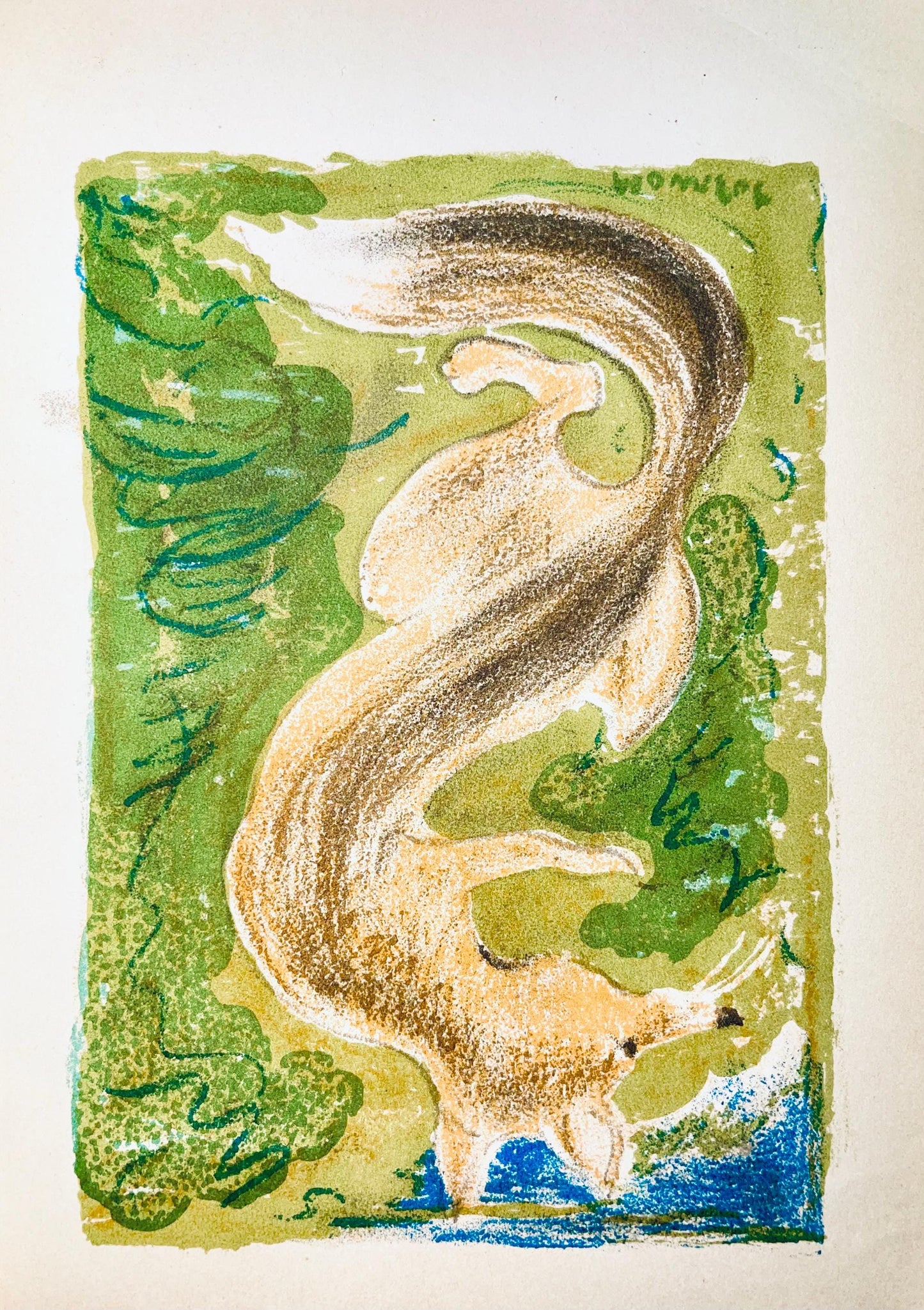 Maurice Mourlot, Composition, De Goupil A Margot, Histoires De Btes, Lithograph