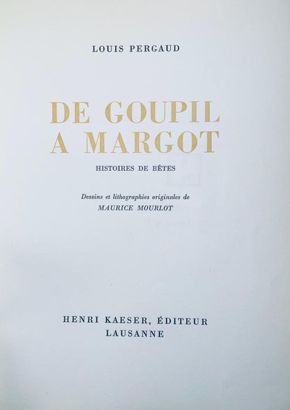 Maurice Mourlot, Composition, De Goupil A Margot, Histoires De Btes, Lithograph