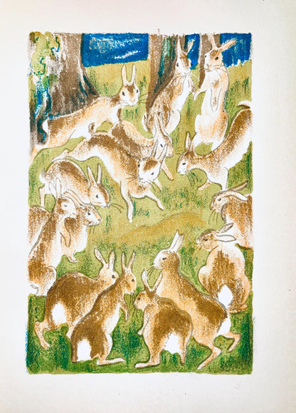 Maurice Mourlot, Composition, De Goupil A Margot, Histoires De Btes, Lithograph