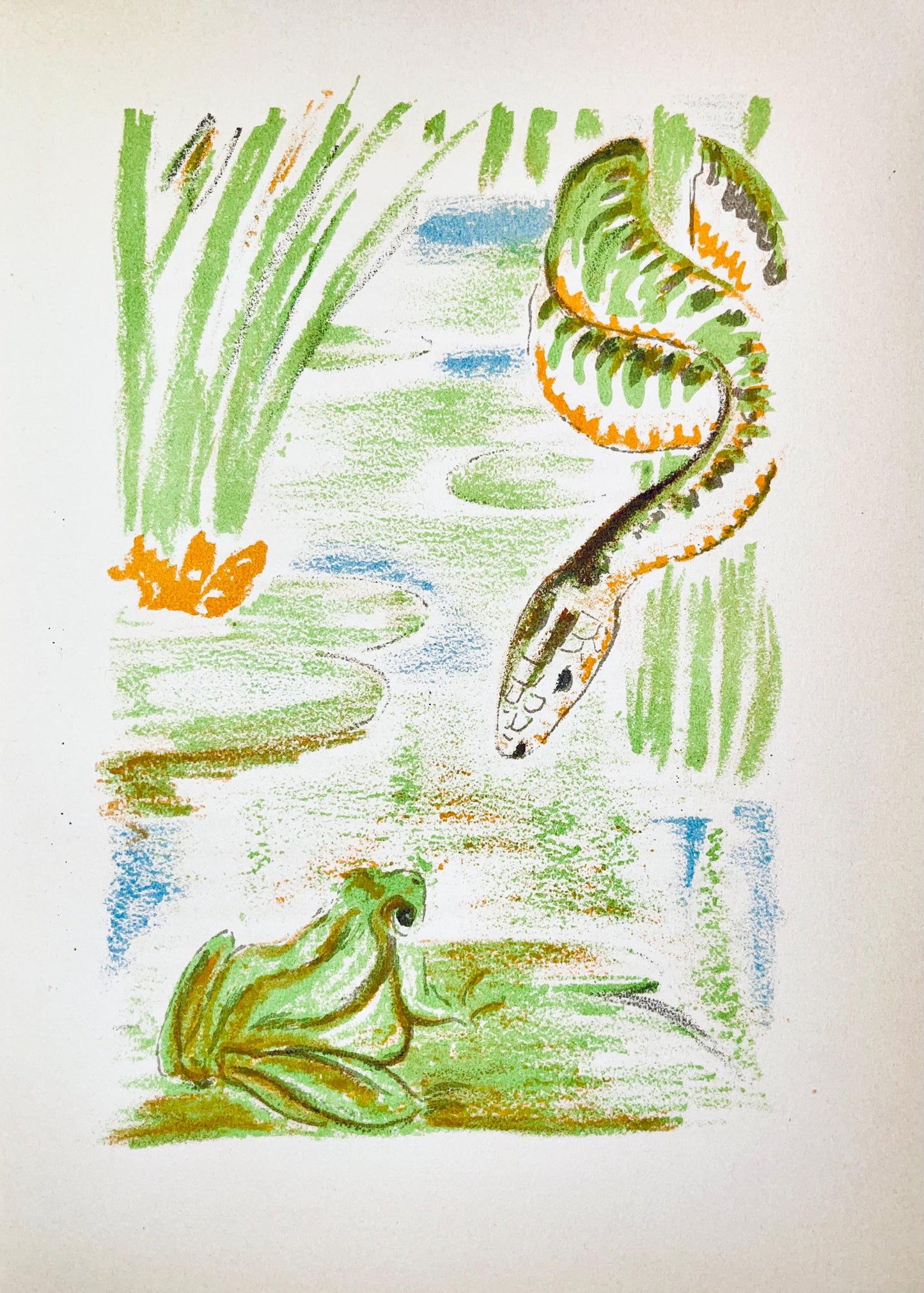 Maurice Mourlot, Composition, De Goupil A Margot, Histoires De Btes, Lithograph