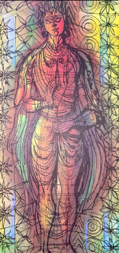 Jean Carzou, Composition, Ce Panorama Du Bouddhisme, Lithograph