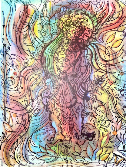 Jean Carzou, Composition, Ce Panorama Du Bouddhisme, Lithograph