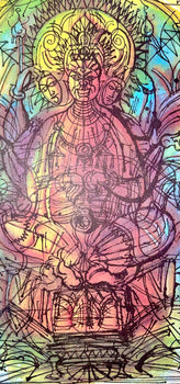 Jean Carzou, Composition, Ce Panorama Du Bouddhisme, Lithograph