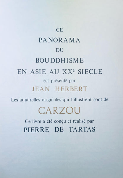 Jean Carzou, Composition, Ce Panorama Du Bouddhisme, Lithograph