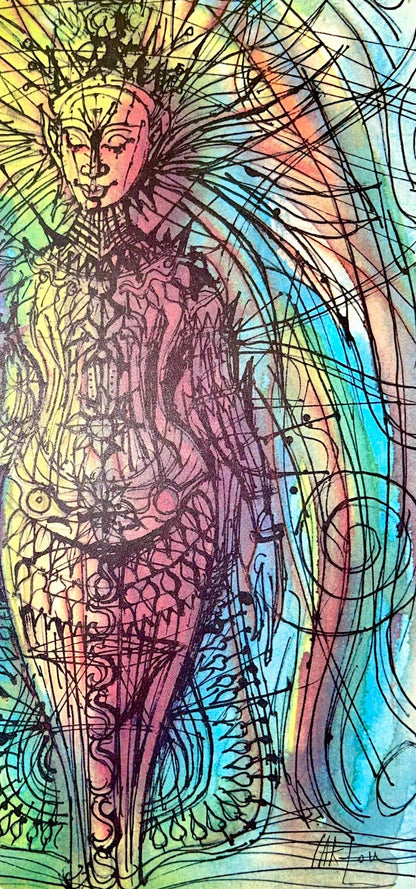 Jean Carzou, Composition, Ce Panorama Du Bouddhisme, Lithograph