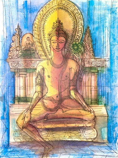 Jean Carzou, Composition, Ce Panorama Du Bouddhisme, Lithograph