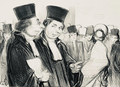 Honor Daumier, Composition, Honor Daumier, Law And Justice, Lithograph