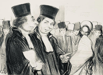 Honor Daumier, Composition, Honor Daumier, Law And Justice, Lithograph