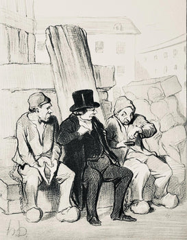 Honor Daumier, Composition, Honor Daumier, Law And Justice, Lithograph