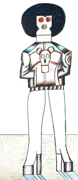 Saul Steinberg, Composition, Derrire Le Miroir, Lithograph