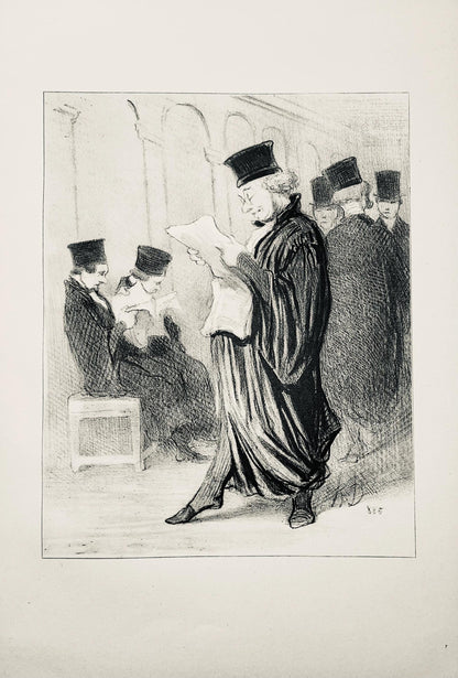 Honor Daumier, Composition, Honor Daumier, Law And Justice, Lithograph