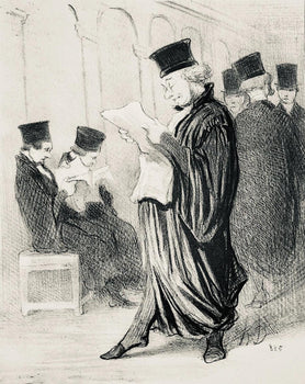 Honor Daumier, Composition, Honor Daumier, Law And Justice, Lithograph