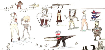 Saul Steinberg, Composition, Derrire Le Miroir, Lithograph