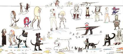 Saul Steinberg, Composition, Derrire Le Miroir, Lithograph