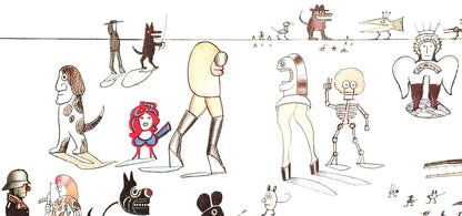 Saul Steinberg, Composition, Derrire Le Miroir, Lithograph