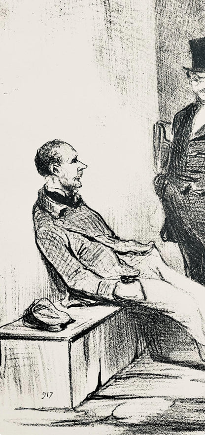 Honor Daumier, Composition, Honor Daumier, Law And Justice, Lithograph