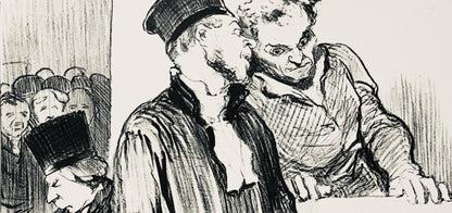 Honor Daumier, Composition, Honor Daumier, Law And Justice, Lithograph