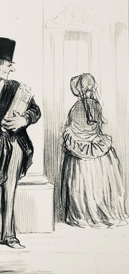 Honor Daumier, Composition, Honor Daumier, Law And Justice, Lithograph