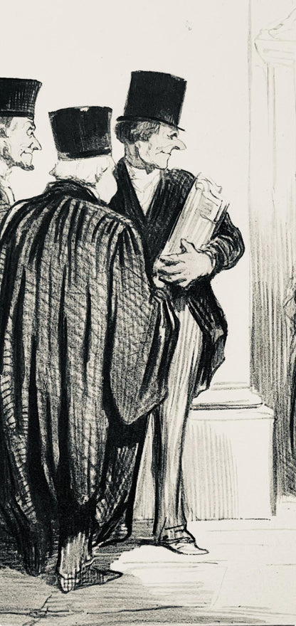 Honor Daumier, Composition, Honor Daumier, Law And Justice, Lithograph
