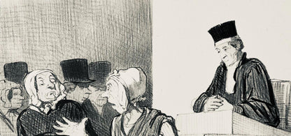 Honor Daumier, Composition, Honor Daumier, Law And Justice, Lithograph