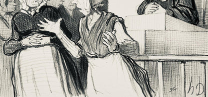 Honor Daumier, Composition, Honor Daumier, Law And Justice, Lithograph