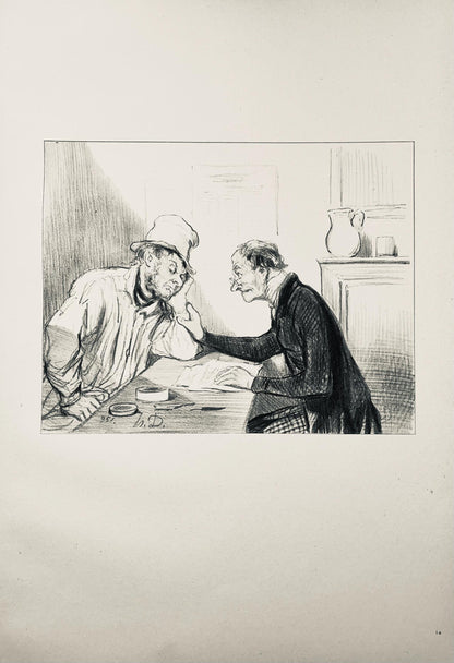 Honor Daumier, Composition, Honor Daumier, Law And Justice, Lithograph