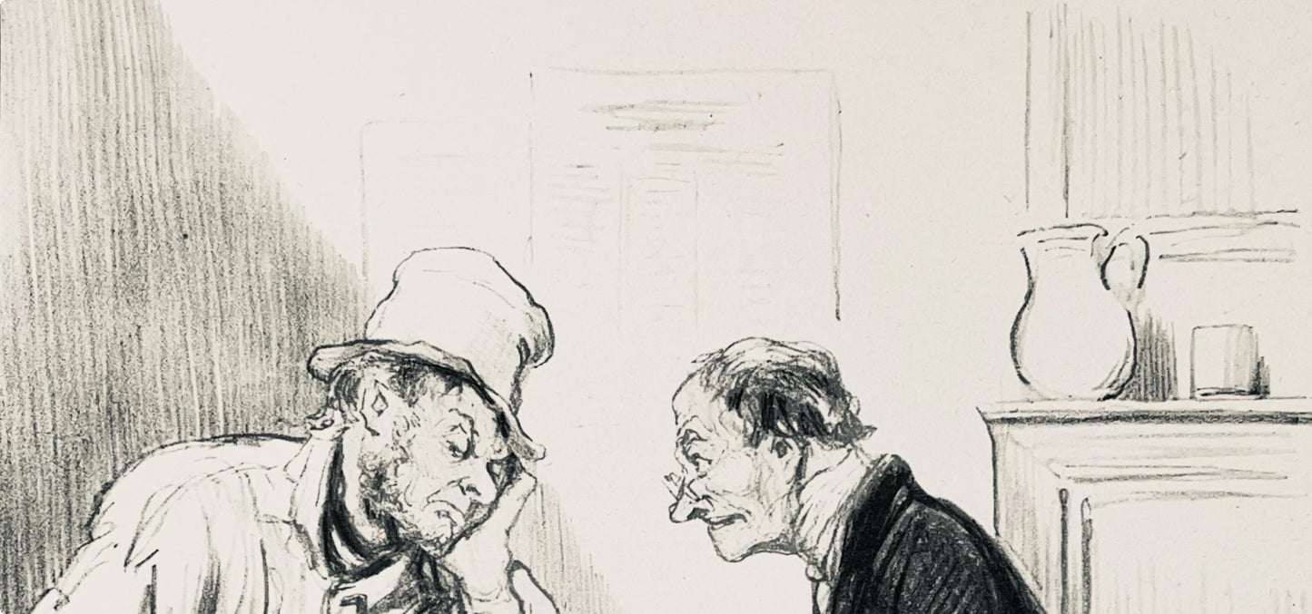 Honor Daumier, Composition, Honor Daumier, Law And Justice, Lithograph
