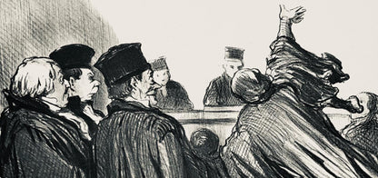 Honor Daumier, Composition, Honor Daumier, Law And Justice, Lithograph